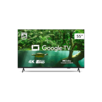 Tv Philips 55 Polegadas 55pug7408/78 4k Google Tv Wifi 5g com Voz Bluetooth Dolby Atmos