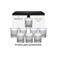 Jogo De 6 Copos Baixos Em Vidro Esplanada 330ml A9,3cm
