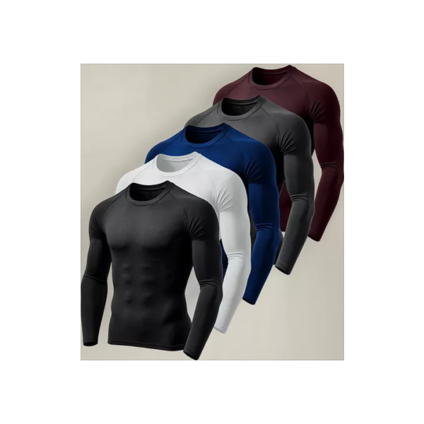 Kit 5 Camiseta Segunda Pele Térmica Proteção Solar Uv Camisa