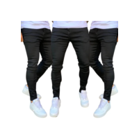Kit 3 Calça Preta Masculina Jeans Com Lycra Estica Muito Nfe