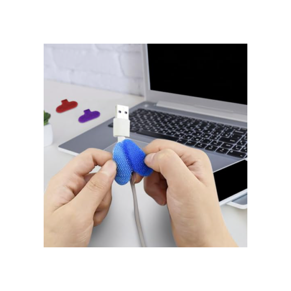 Etiquetas de cabos – Pacote com 16 etiquetas de fio e fio graváveis para eletrônicos, etiquetas de cabo multicoloridas com fecho de velcro reutilizável para gerenciamento e identificação de cabos