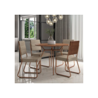Conjunto Sala de Jantar 4 Cadeiras San Francisco Carraro