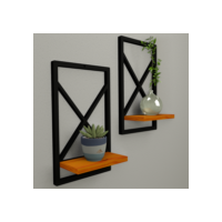 Prateleira Estilo Industrial 23x37 cm  modelo Quadro - Ideal para Sala, Quarto, Cozinha e Banheiro