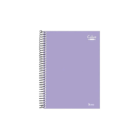 Caderno 10 matérias 200 folhas Lilás Linha Colors Tamoio