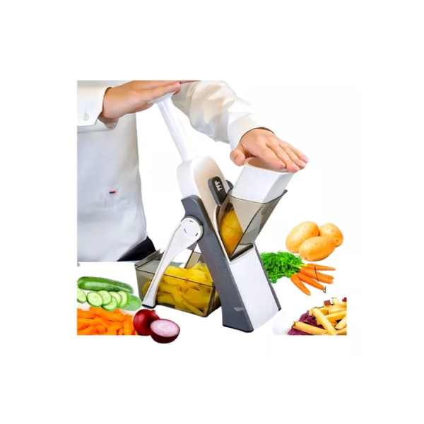 Cortador Fatiador De Alimentos Profissional Mandoline Cor Branco