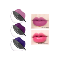 Batom Em Forma De Lábios Maquiagem Temperatura Mudança De Cor Preguiçoso Veludo Matte Hidratante Brilho Labial Copo Antiaderente