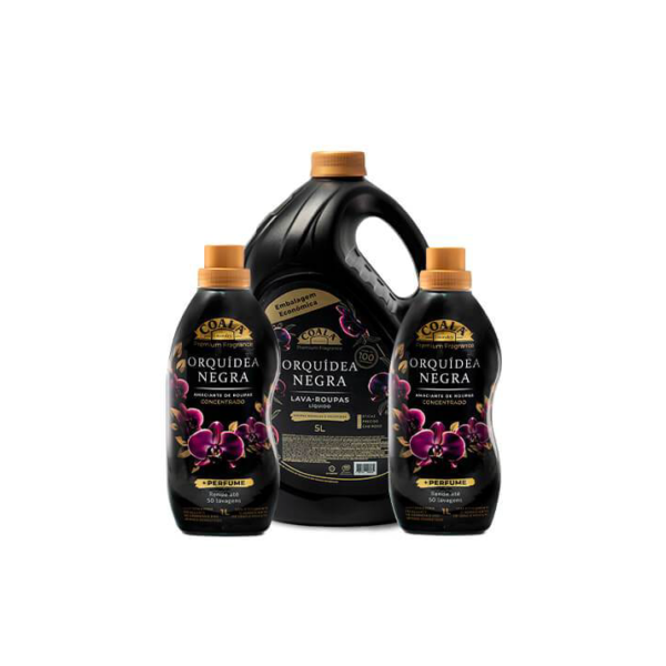Kit Coala Laundry Lava Roupas 5L + Amaciante 1L - Orquídea Negra