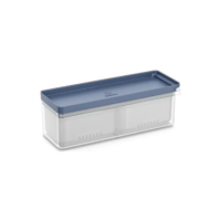 Pote Organizador de Geladeira Electrolux Experience 2,3L com Cesto Escorredor Hermético BPA Free Vedação Silicone Empilhável Modular Ideal para Frutas Legumes e Verduras