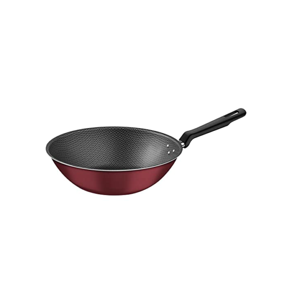 Wok Tramontina Loreto em Alumínio com Revestimento Interno e Externo Antiaderente Starflon Max Vermelho 28 cm 3,6 L