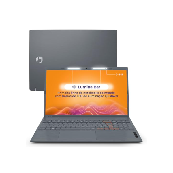 Notebook Positivo Vision C15 Lumina Bar Celeron 8GB 128GB eMMC, Tela 15 polegadas HD Antirreflexo, Windows 11, Tecla Link, Cinza – 2 ANOS DE GARANTIA