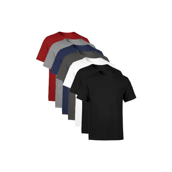 Kit 7 Camisetas Masculina Manga Curta Lisa Algodão Premium