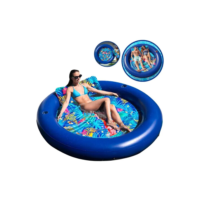 Boia Inflável Colchão Piscina Praia 3x1 Drink Tropical Cor Azul