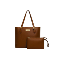 Kit Bolsa Feminina Tipo Sacola + Necessaire Willibags (Caramelo)