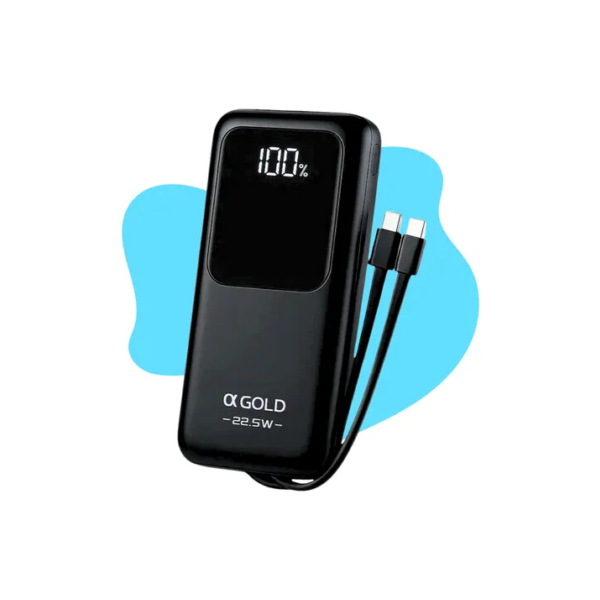 Carregador Portátil 20000 Turbo 22.5w Power Bank Premium Universal Rápido Para Samsung iPhone Xiaomi Motorola Celular Smartwatch Tablet Casenn Preto
