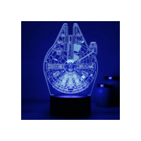 Luminária 3d Led Millennium Falcon - Star Wars  - Abajur 3d