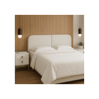 Cabeceira Cama Box Queen 160 cm Orgânica Tecido Bouclé