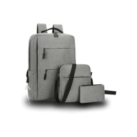 Kit Mochila Executiva Masculina Feminina 3 em 1 + Bolsa Transversal + Nécessaire Viagem Trabalho Notebook 15.6” Grande Reforçada Unissex