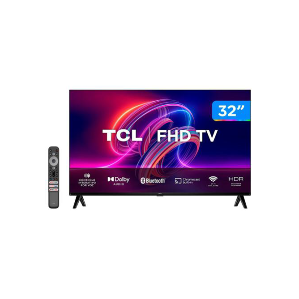 Smart TV 32” Full HD LED TCL 32S5400A Android - Wi-Fi Bluetooth Google Assistente 2 HDMI 1 USB