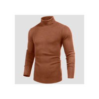 Cacharrel Blusa Masculina Canelada Manga Longa Gola Alta