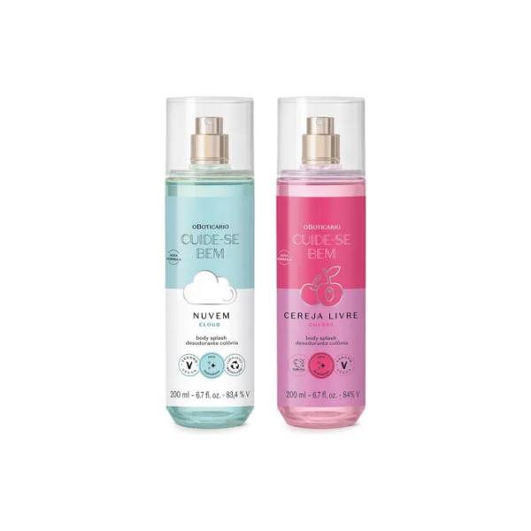 Body Splah Cuide-se Bem: Nuvem 200ml + Cereja Livre 200ml