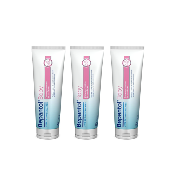 Kit com 3 Cremes Pomada de Assadura 120gr Cada - Bepantol