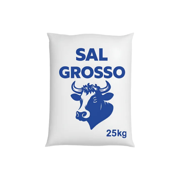 Sal Grosso Branco Norte Para Gado 25 Kg