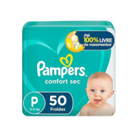 Fralda Pampers Confort Sec P 50 unidades