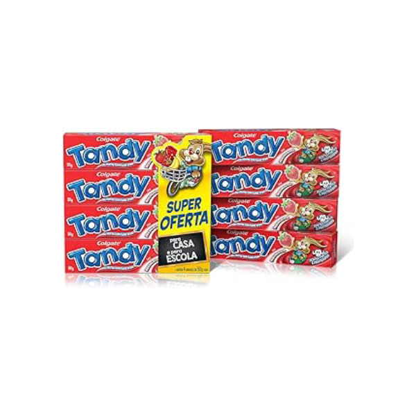 Colgate Creme Dental Infantil Tandy Morangostoso 50g 4 unidades