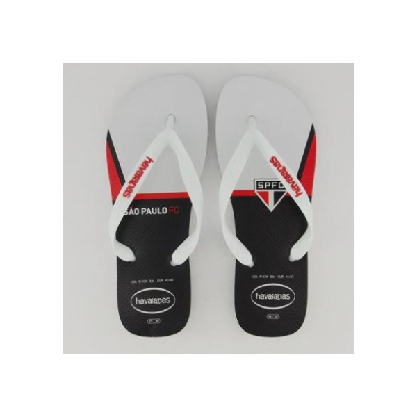 Chinelo Havaianas São Paulo Branco e Preto - Branco