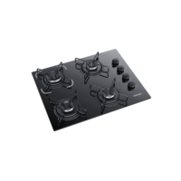 Cooktop 4 Bocas Itatiaia Essencial Vidro Temperado Gás 4Q Preto Bivolt - 3700000192