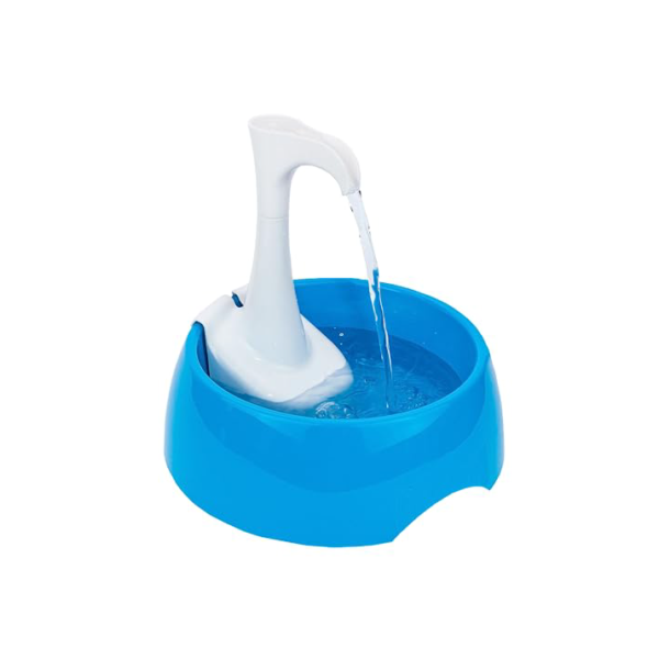 AMICUS - Fonte Bebedouro de água AQUA FIRST USB para Gatos e Cães Bivolt, Bebedouro para Animais de Estimação - Design Ergonômico, Portátil, Bivolt - 1,2L de Capacidade - Azul