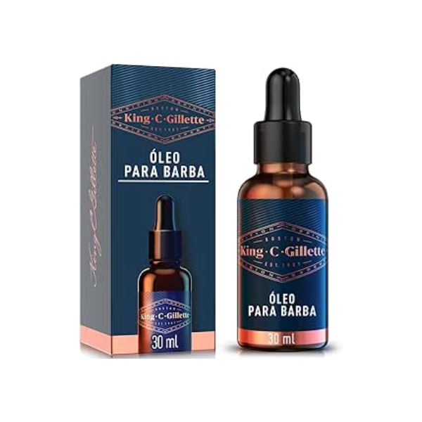 KING C. GILLETTE, Óleo para Barba 30ml, Produtos para barba, Hidratação e maciez para sua barba, cuidado da barba de homens