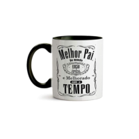 Yexati Caneca Dia Dos Pais - O Melhor Pai - 320ml - Preto - Caneca Personalizada