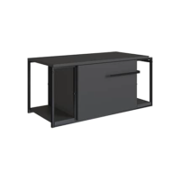 GABINETE SUSPENSO PARA BANHEIRO 80CM P1019 GRAFITE SEM CUBA