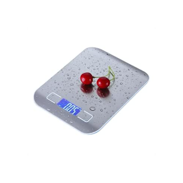 Balança De Cozinha Digital Aço Inox Até 10kg Portátil Para Dieta Resistente a Água Pesagem De Precisão 1g até 10kg Visor Iluminado