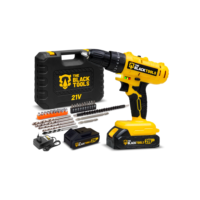 Parafusadeira E Furadeira De Impacto 3/8 The Black Tools Tb21-pz Com 2 Baterias E Acessorios