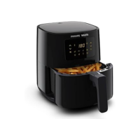 Philips Walita Fritadeira Airfryer Digital Série 3000, Preta, 4.1L de capacidade, Garantia internacional de dois anos, 127V, 1400W (RI9252/91)