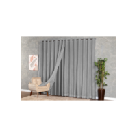 Cortina Voil Gaze De Linho 3,00 x 2,20/2,30/2,40/2,50/2,60/2,70/2,80 C/forro Blackout Grosso Original