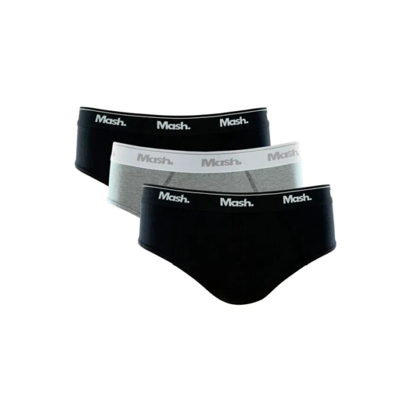 Kit Com 3 Cuecas Slip Tamanho Plus Size Algodão Mash