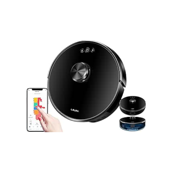 Robô Aspirador de Pó XR500 LILIN Dual Voltage, Versão 2024 Mapa de Memória Multicamada,Navegação a laser Lidar,Pacote de Idiomas Ajustável, Adequado para Chupar Cabelos e Pisos Duros
