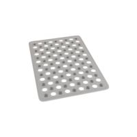 LYOR - Tapete de PVC Retangular com Antiderrapante para Banheiro 49cm x 32cm