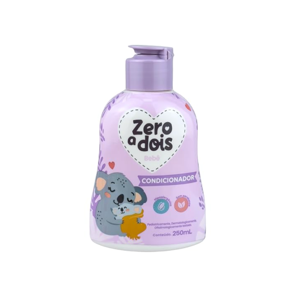 Zero a Dois, Condicionador para Bebê, Aroma Baby, 250ml