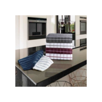 Kit 6 Panos de Prato Copa Chef Premium Atoalhado 100% Algodão - Listrado