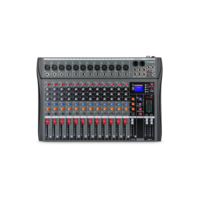 VEDO Misturador Mini Mixer De Áudio Portátil 12/8/7 Canais Mixer de placa de som com Bluetooth USB para Música Podcast