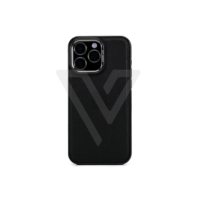 Capa Magsafe de Couro Preta para iPhone 11/12/13/14/15/16Pro Max com Adsorção Magnética, Antichoque e Protetor de Câmera