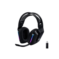 Headset Gamer Sem Fio Logitech G733 7.1 Dolby Surround com Tecnologia Blue VO!CE, RGB LIGHTSYNC, Drivers de Áudio Avançados e Bateria Recarregável para PC e PlayStation - Preto