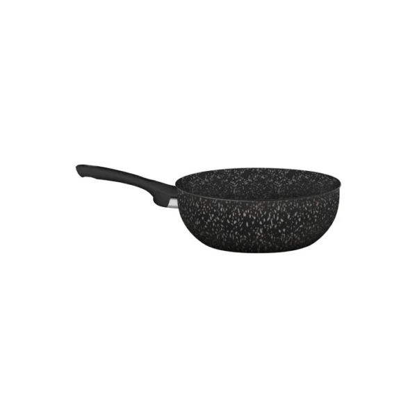 Frigideira Wok Rochedo Stone Pro 25cm Preto