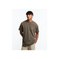 Camiseta Comfort em Algodão com Estampa Geométrica Marrom