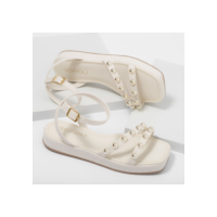 Sandália Feminina Flatform Rasteira Delicada Moda Conforto Macio Leve Brilho Sofiolí