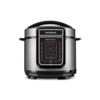 Panela de Pressão Elétrica 5 Litros Mondial Master Cooker PE38 Preta com Prata 127V
